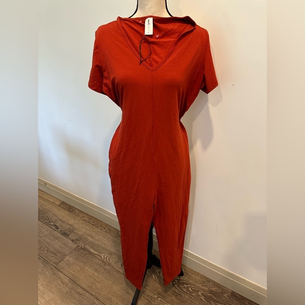 Smash + Tess One Piece Womens M Red Saturday Romper Lounge  Bamboo Jumper
